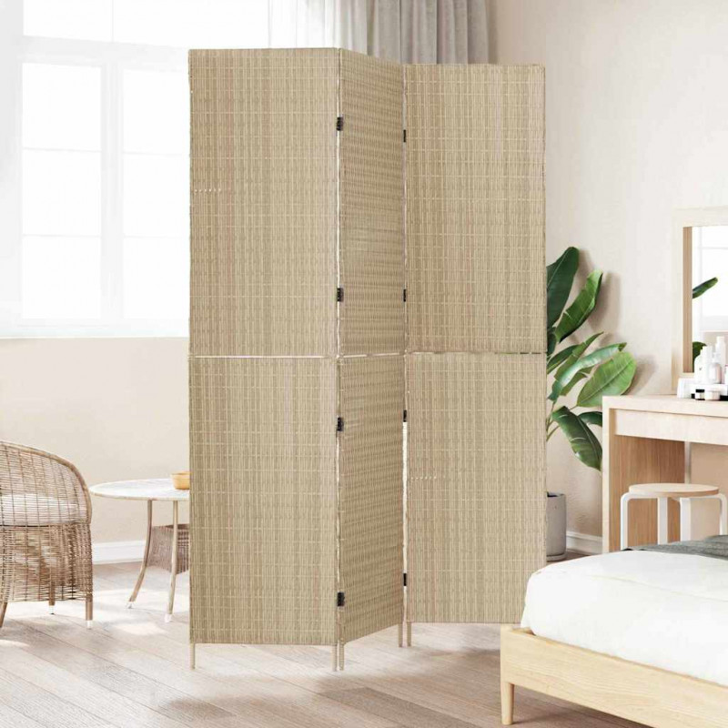 Przesłona pokoju Beżowy 147 x 180 cm polirattan