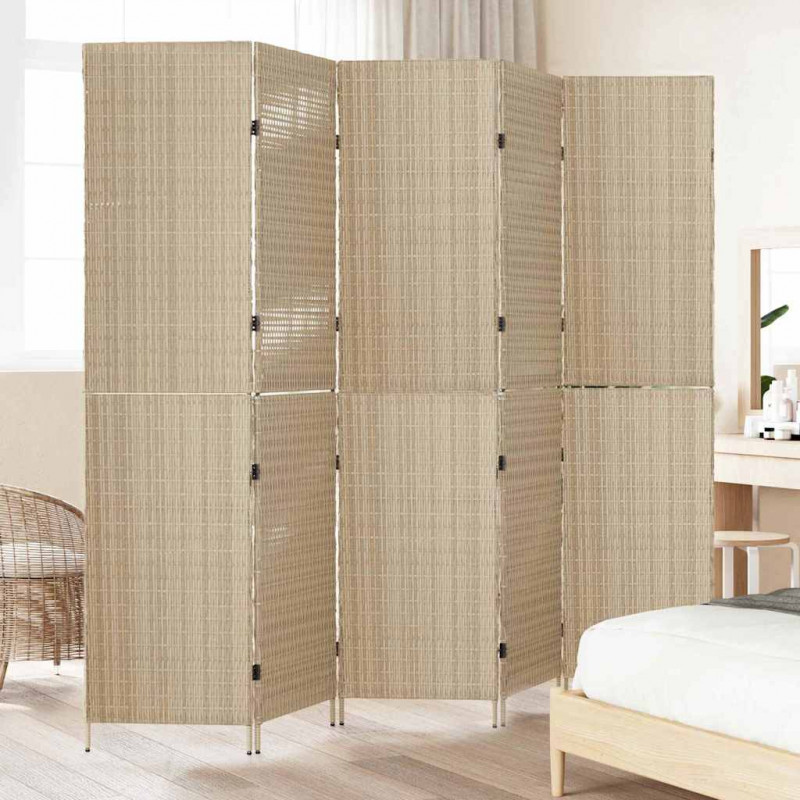 Przesłona pokoju Beżowy 242 x 180 cm polirattan