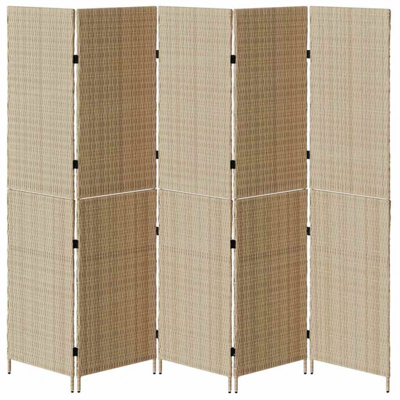 Przesłona pokoju Beżowy 242 x 180 cm polirattan