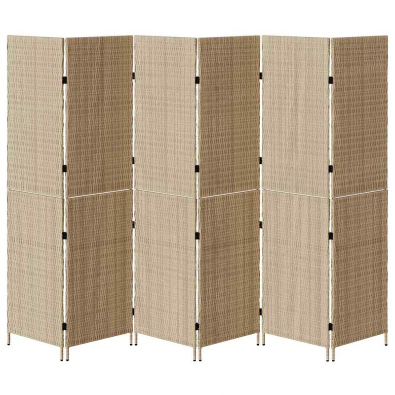 Przesłona pokoju Beżowy 292 x 180 cm polirattan
