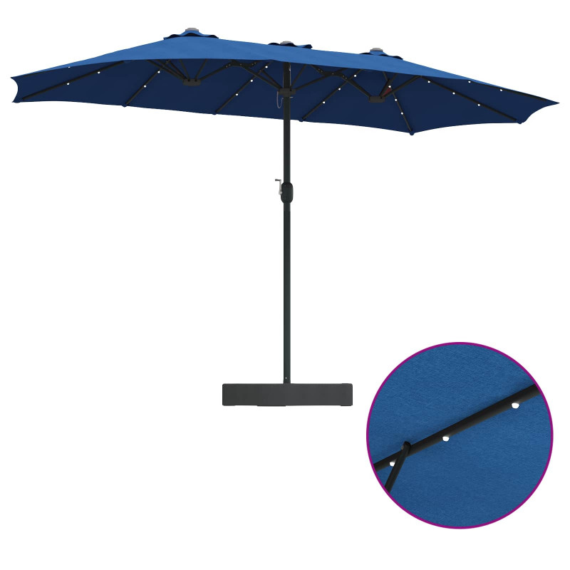 Parasolka ogrodowa Niebieski azur 385 x 209 x 244 cm Poliester