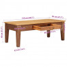 Stolik kawowy Brązowy 110 x 55 x 40 cm Drewno z mango