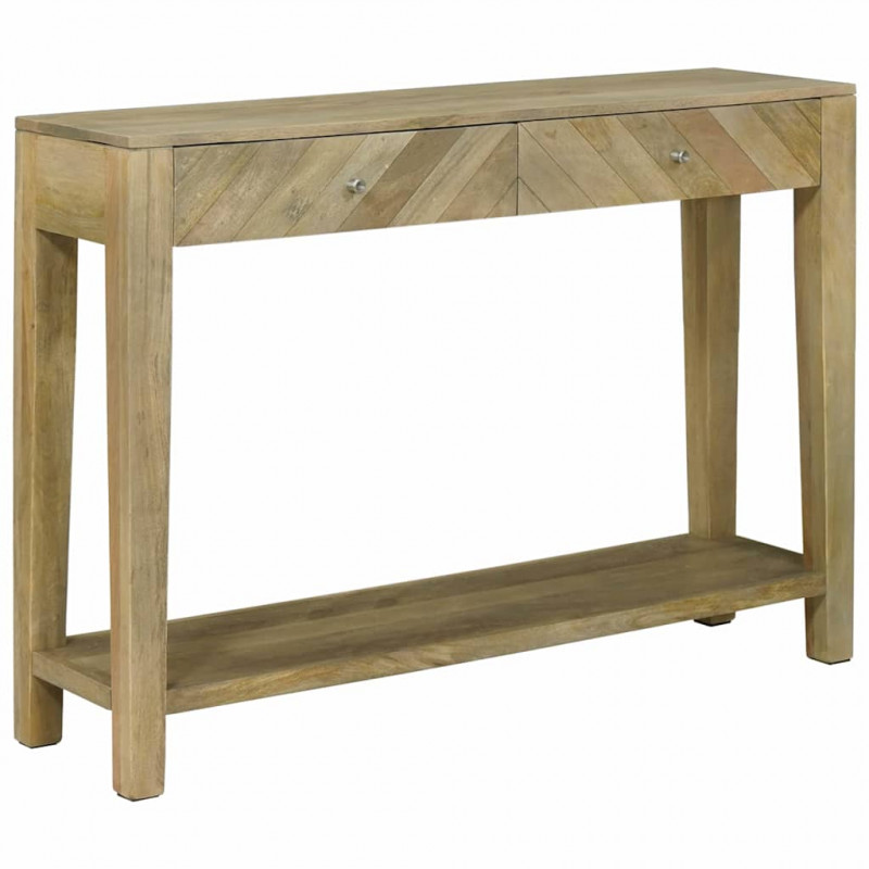 Konsola Naturalna szarość 110 x 30 x 80 cm Drewno z mango