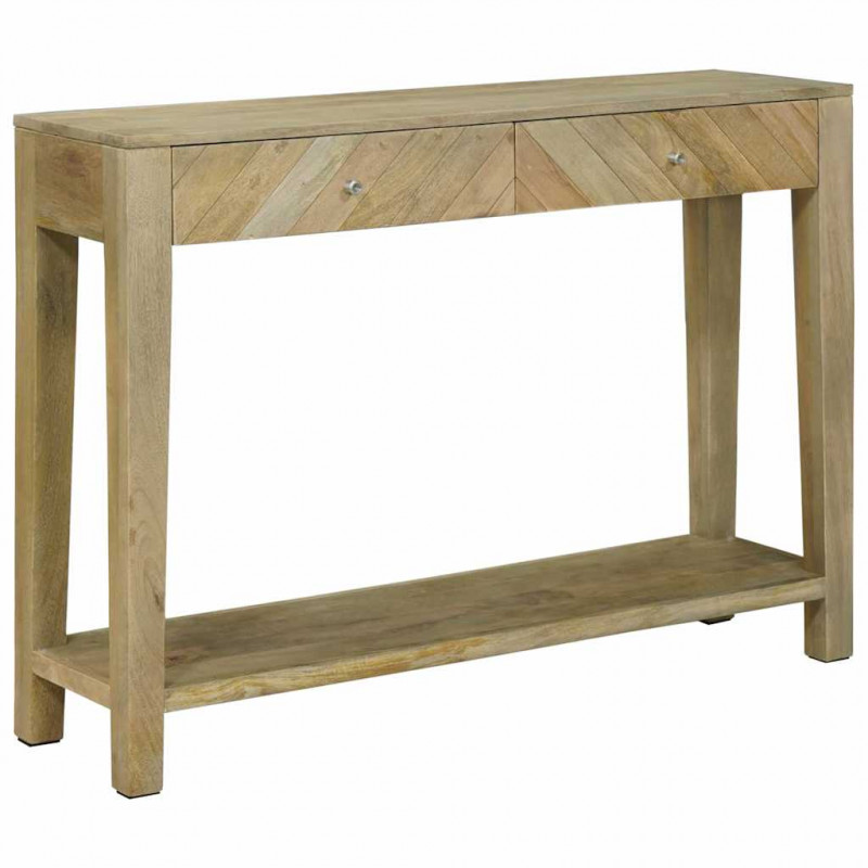 Konsola Naturalna szarość 110 x 30 x 80 cm Drewno z mango