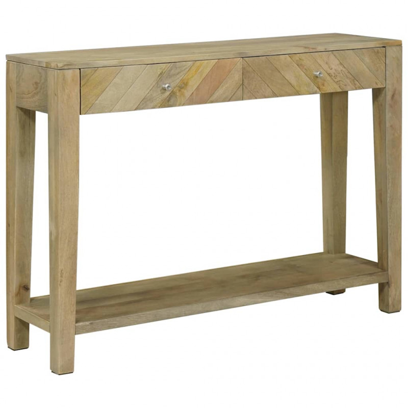 Konsola Naturalna szarość 110 x 30 x 80 cm Drewno z mango