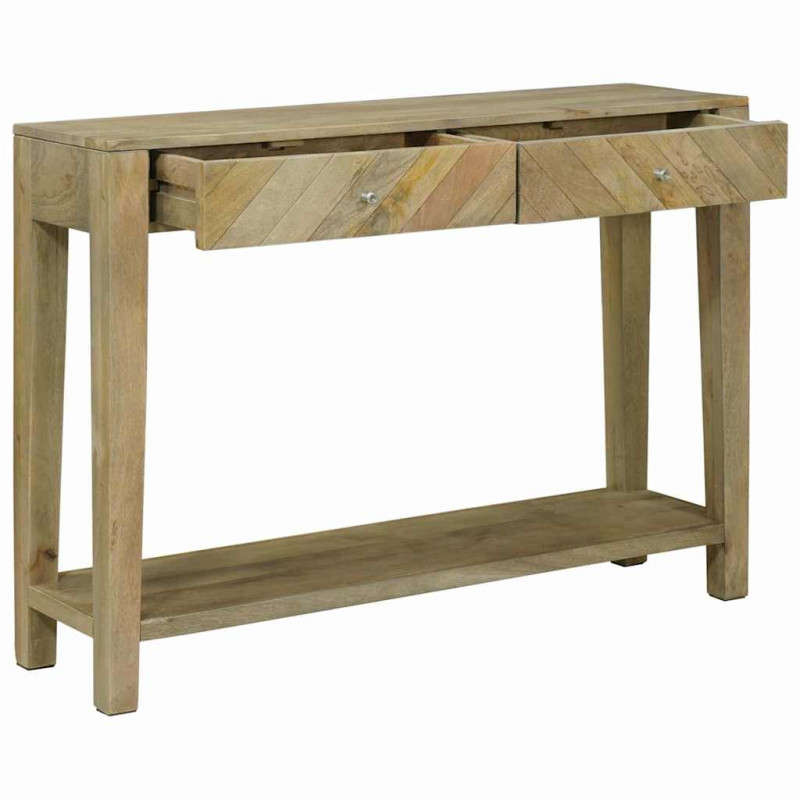 Konsola Naturalna szarość 110 x 30 x 80 cm Drewno z mango