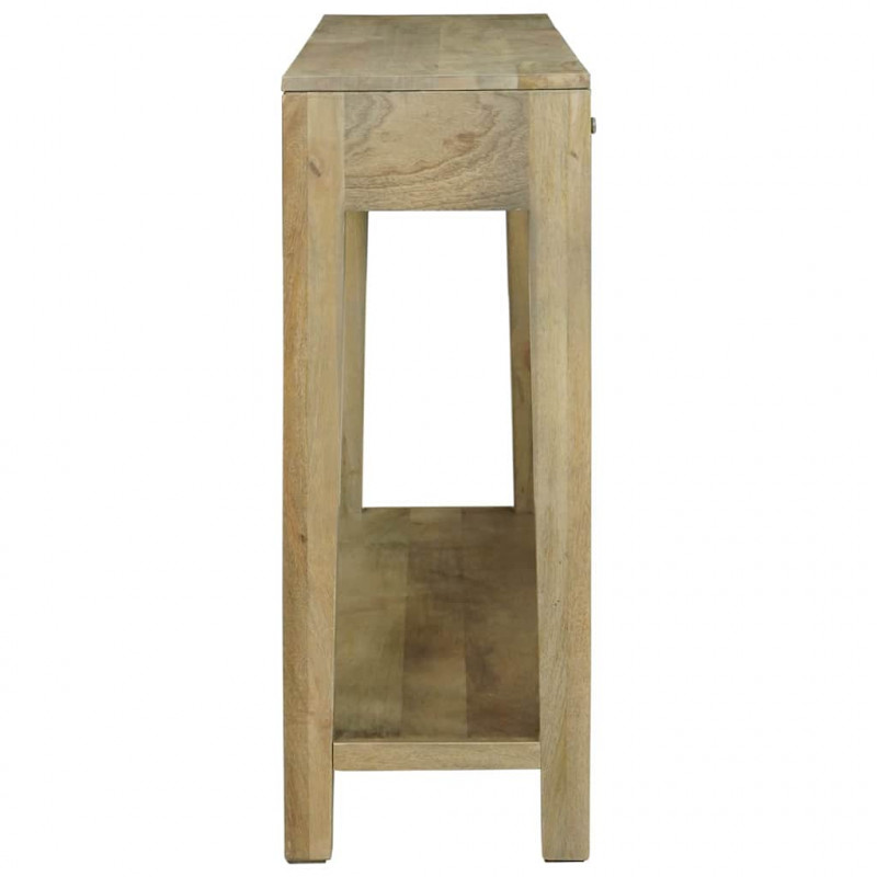 Konsola Naturalna szarość 110 x 30 x 80 cm Drewno z mango