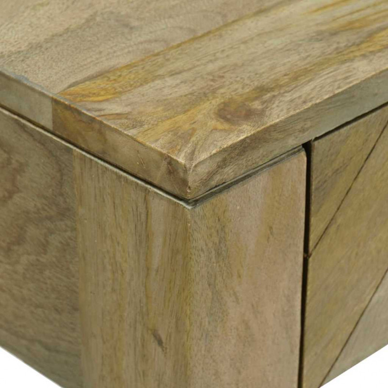 Konsola Naturalna szarość 110 x 30 x 80 cm Drewno z mango