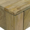 Konsola Naturalna szarość 110 x 30 x 80 cm Drewno z mango