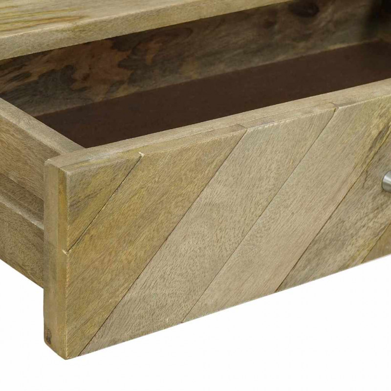 Konsola Naturalna szarość 110 x 30 x 80 cm Drewno z mango