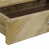 Konsola Naturalna szarość 110 x 30 x 80 cm Drewno z mango