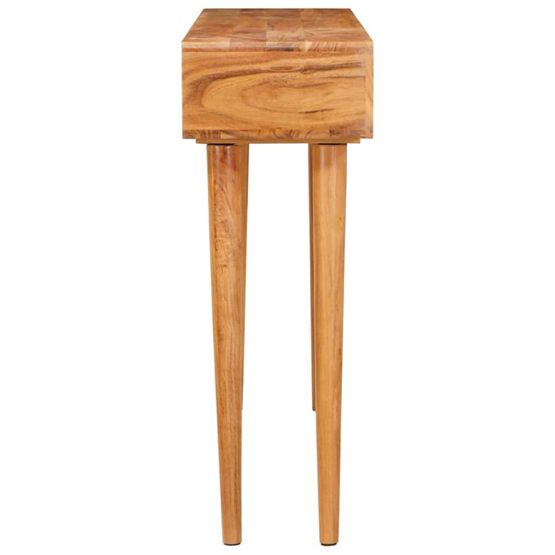 Konsola z szufladą Brązowy 110 x 30 x 80 cm Lite Drewno Akacji