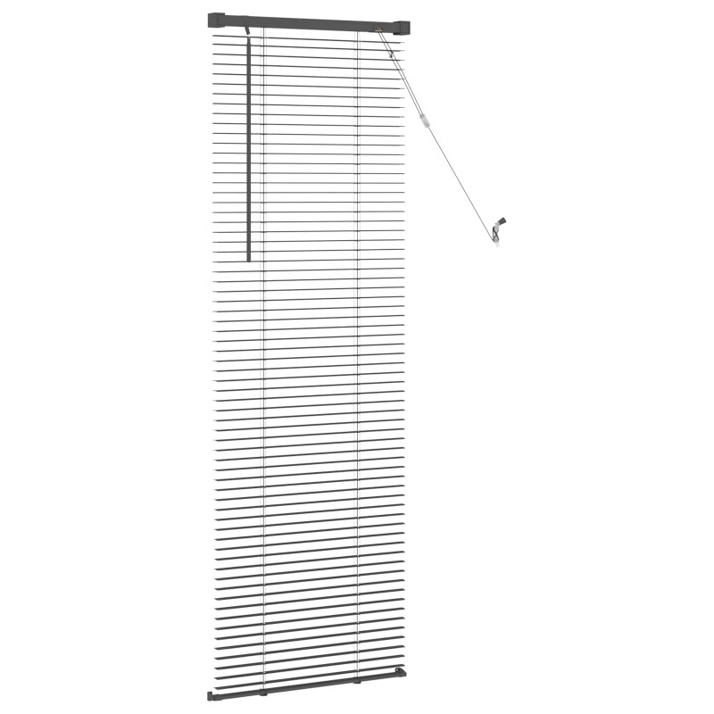 Żaluzja wenecka Z regulacją Srebrnoszary 150 x 60 cm PVC