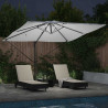 Parasol plażowy Ze LED Lights piaskowy 286 x 284 x 270 cm