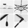 Parasol plażowy Ze LED Lights piaskowy 286 x 284 x 270 cm