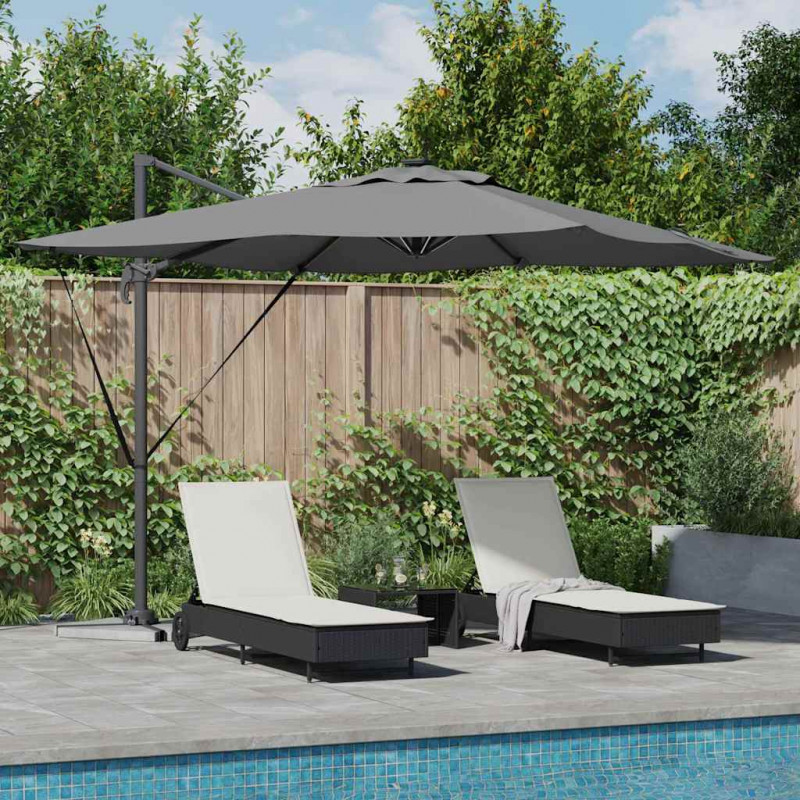 Parasol plażowy Ze LED Lights Antracyt 286 x 284 x 270 cm