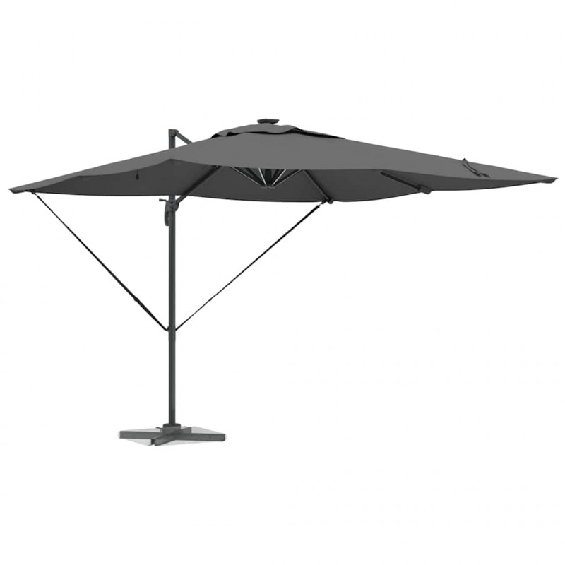 Parasol plażowy Ze LED Lights Antracyt 286 x 284 x 270 cm