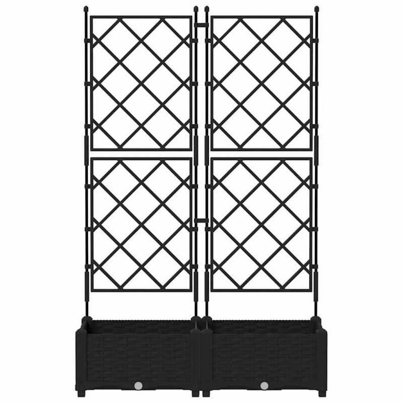 Doniczka ogrodowa 2 pcs Czarny 80 x 40 x 125,5 cm
