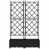 Doniczka ogrodowa 2 pcs Czarny 80 x 40 x 125,5 cm
