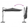Parasol plażowy Ze LED Lights Antracyt 286 x 284 x 270 cm