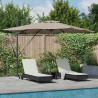Parasol plażowy Ze LED Lights Ciemnoszary 286 x 284 x 270 cm