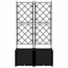 Doniczka ogrodowa 2 pcs Czarny 80 x 40 x 143 cm