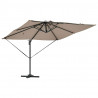 Parasol plażowy Ze LED Lights Ciemnoszary 286 x 284 x 270 cm