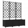 Doniczka ogrodowa 3 pcs Czarny 120 x 40 x 143 cm