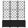 Doniczka ogrodowa 3 pcs Czarny 120 x 40 x 143 cm