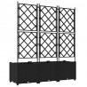 Doniczka ogrodowa 3 pcs Czarny 120 x 40 x 143 cm