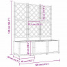 Doniczka ogrodowa 3 pcs Czarny 120 x 40 x 143 cm