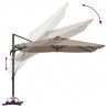 Parasol plażowy Ze LED Lights Ciemnoszary 286 x 284 x 270 cm