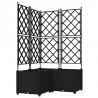 Doniczka ogrodowa 3 pcs Czarny 80 x 80 x 143 cm