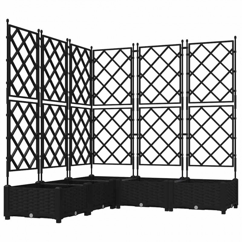 Doniczka ogrodowa 5 pcs Czarny 120 x 120 x 125,5 cm