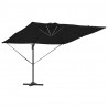 Parasol plażowy Czarny 286 x 284 x 270 cm Aluminium i Poliester