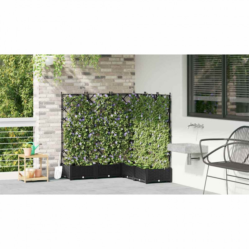 Doniczka ogrodowa 5 pcs Czarny 120 x 120 x 125,5 cm