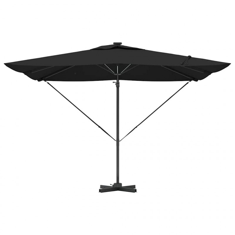 Parasol plażowy Czarny 286 x 284 x 270 cm Aluminium i Poliester