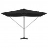 Parasol plażowy Czarny 286 x 284 x 270 cm Aluminium i Poliester