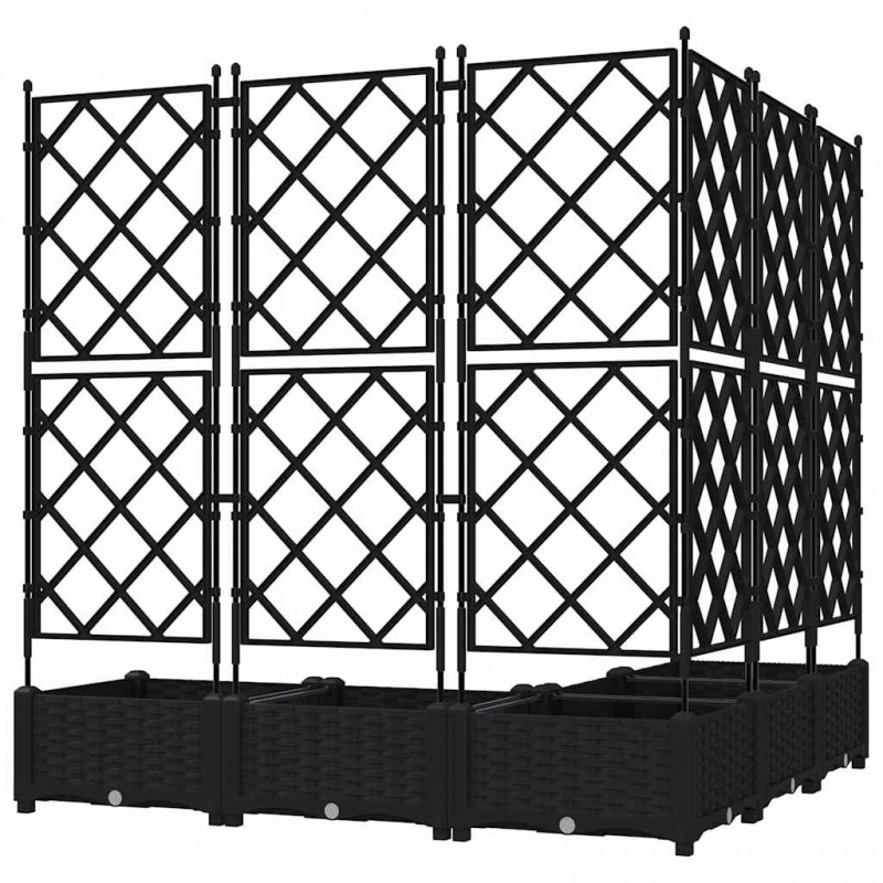 Doniczka ogrodowa 5 pcs Czarny 120 x 120 x 125,5 cm