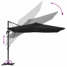 Parasol plażowy Czarny 286 x 284 x 270 cm Aluminium i Poliester