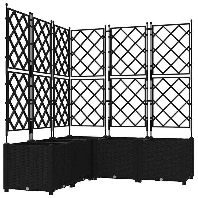 Doniczka ogrodowa 5 pcs Czarny 120 x 120 x 143 cm