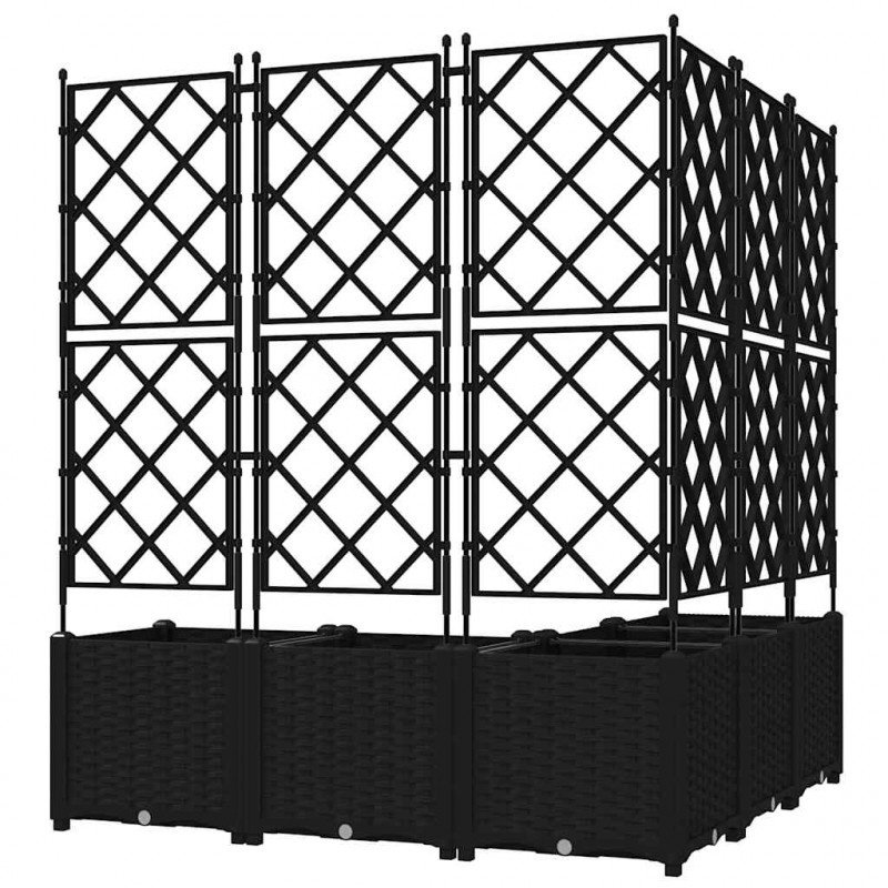 Doniczka ogrodowa 5 pcs Czarny 120 x 120 x 143 cm