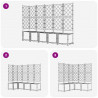 Doniczka ogrodowa 5 pcs Czarny 120 x 120 x 143 cm