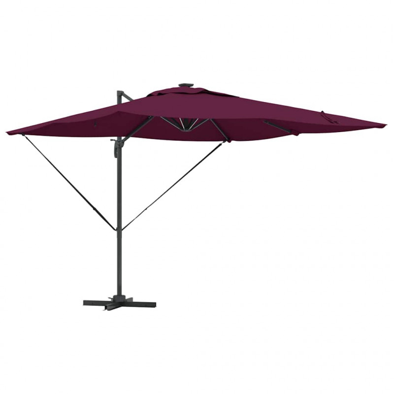 Parasol plażowy Bordeaux Czerwony 286 x 284 x 270 cm