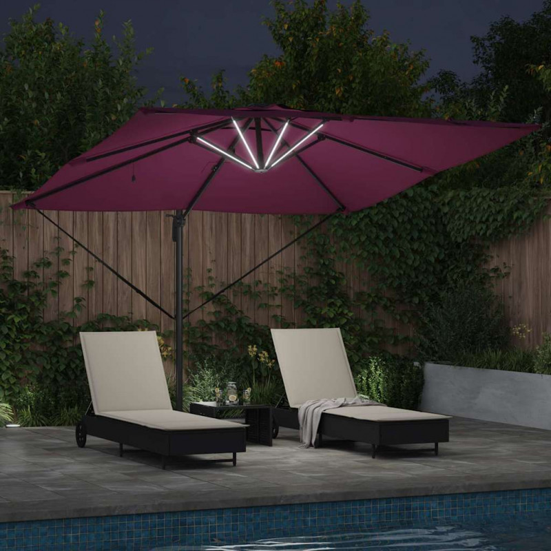 Parasol plażowy Bordeaux Czerwony 286 x 284 x 270 cm
