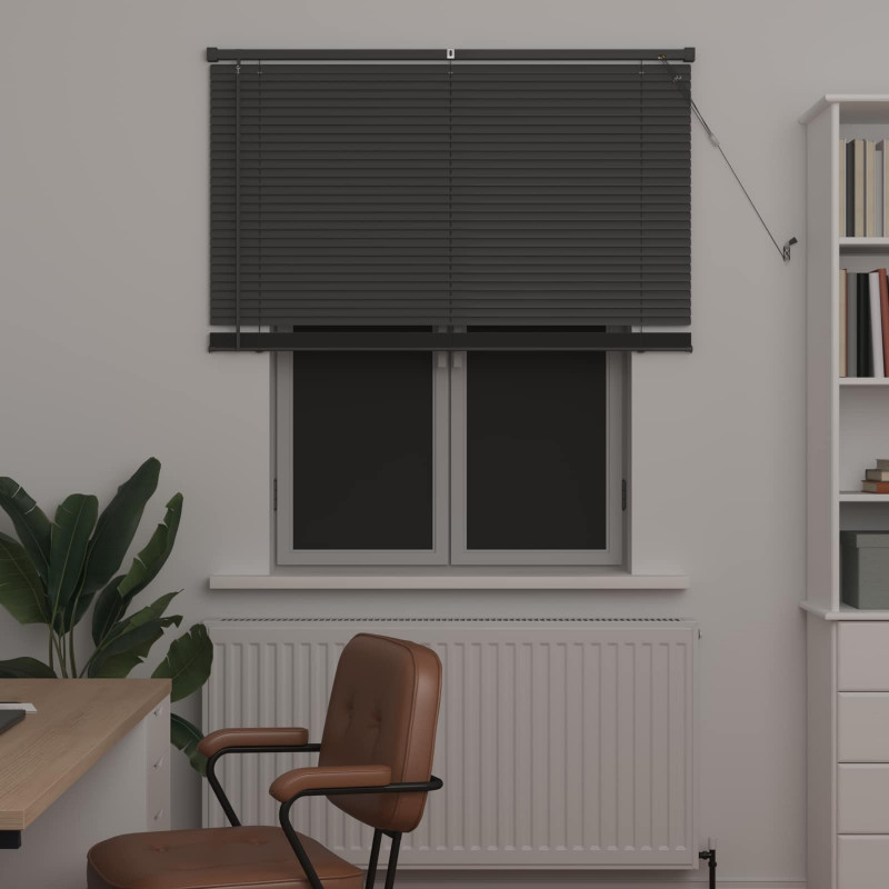 Żaluzja wenecka Z regulacją Srebrnoszary 150 x 120 cm PVC