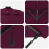 Parasol plażowy Bordeaux Czerwony 286 x 284 x 270 cm