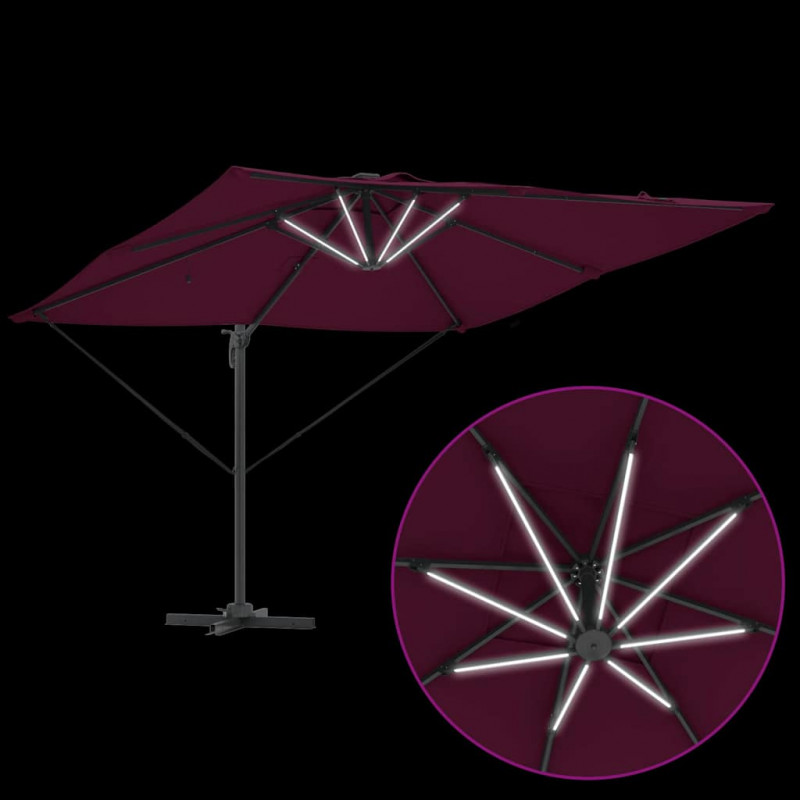 Parasol plażowy Bordeaux Czerwony 286 x 284 x 270 cm