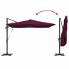 Parasol plażowy Bordeaux Czerwony 286 x 284 x 270 cm