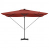 Parasol plażowy Ze LED Lights terakota 286 x 284 x 270 cm